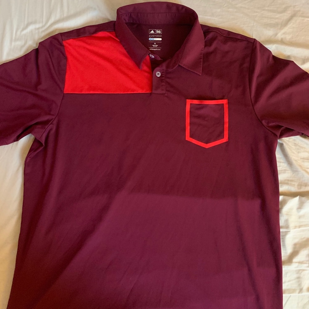 Adidas Mens Golf Shirt Puremotion Coolmax Size XL